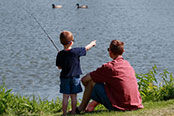 Fishing in the pond at Wexford